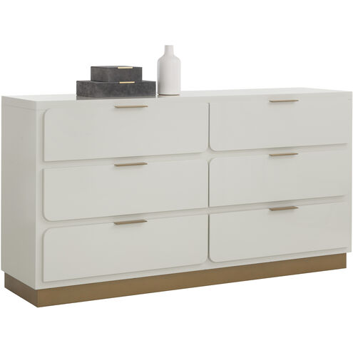 Jenkins High Gloss Cream Dresser